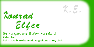 konrad elfer business card